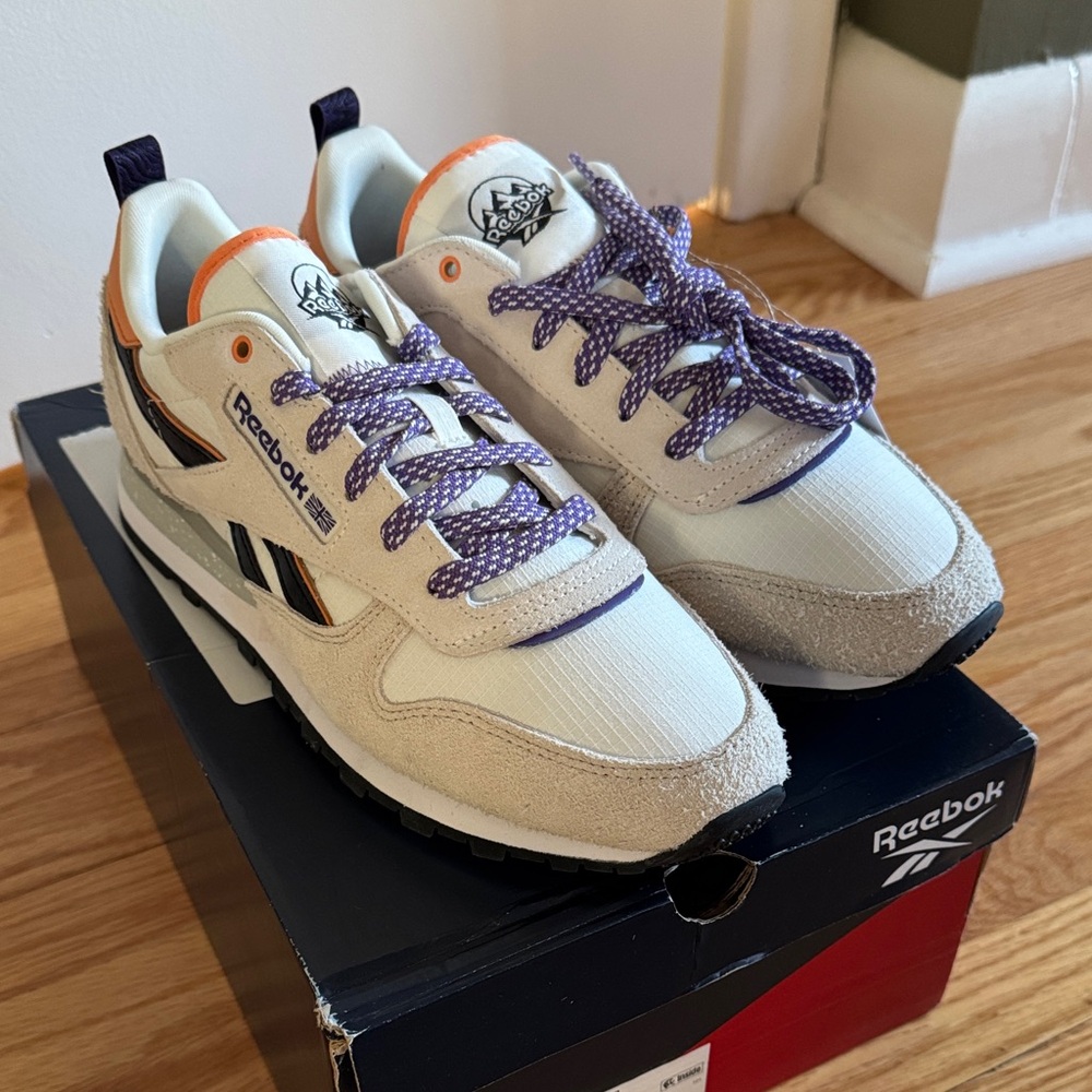 Reebok Retro Sneakers in Cream and Orange